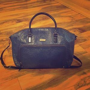 KATE SPADE XL ostrich print leather bag